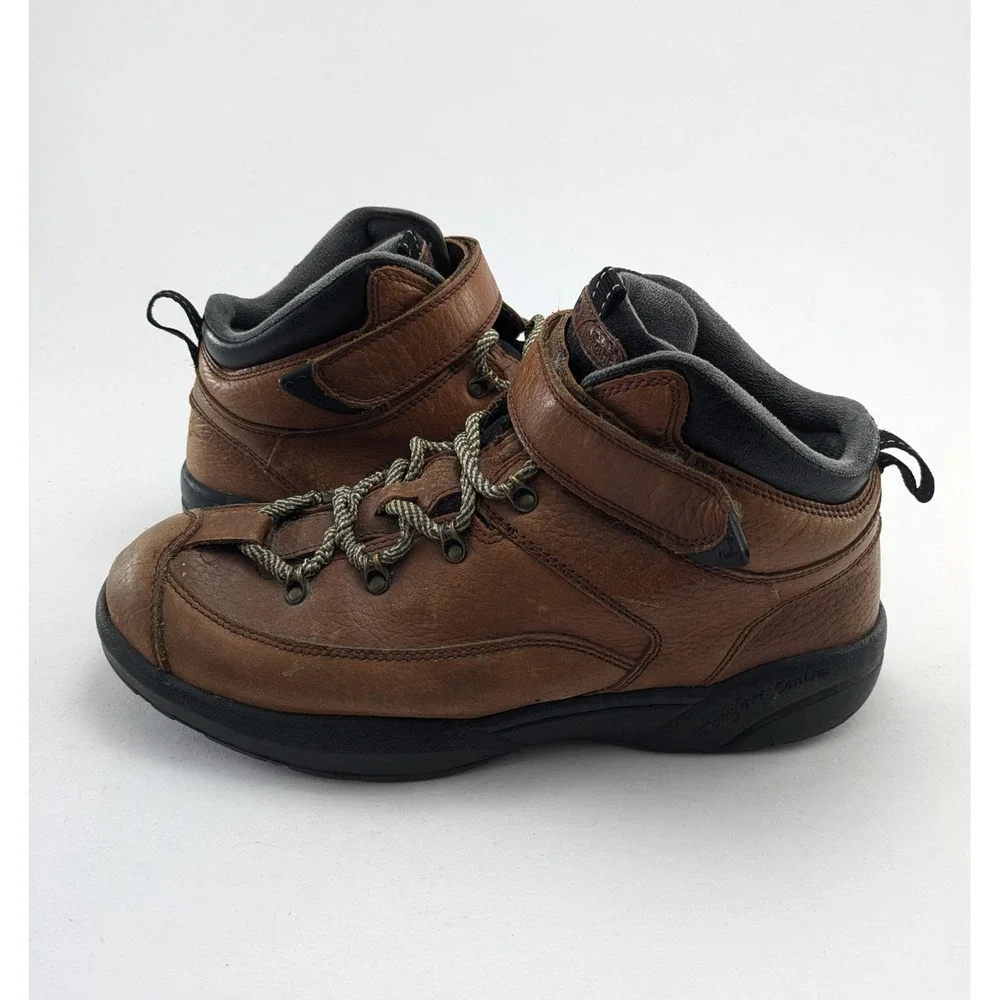 Mens Dr. COMFORT Ranger 9420 Brown Leather Diabetic Hiking Boots Size 11